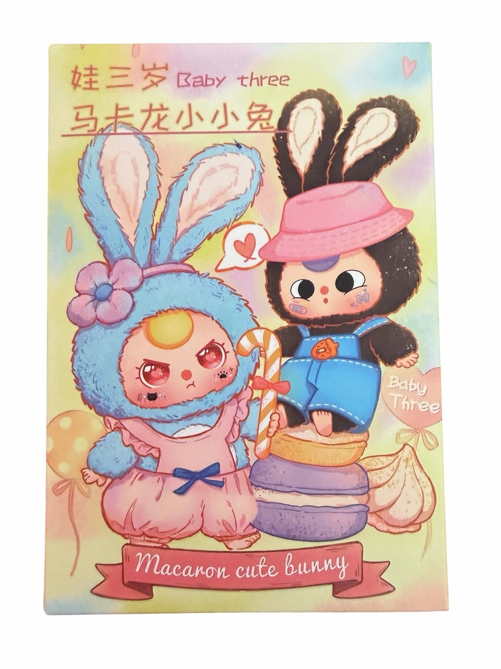 New in Box Baby a three Macaroon Cute Bunny TikTok famous!